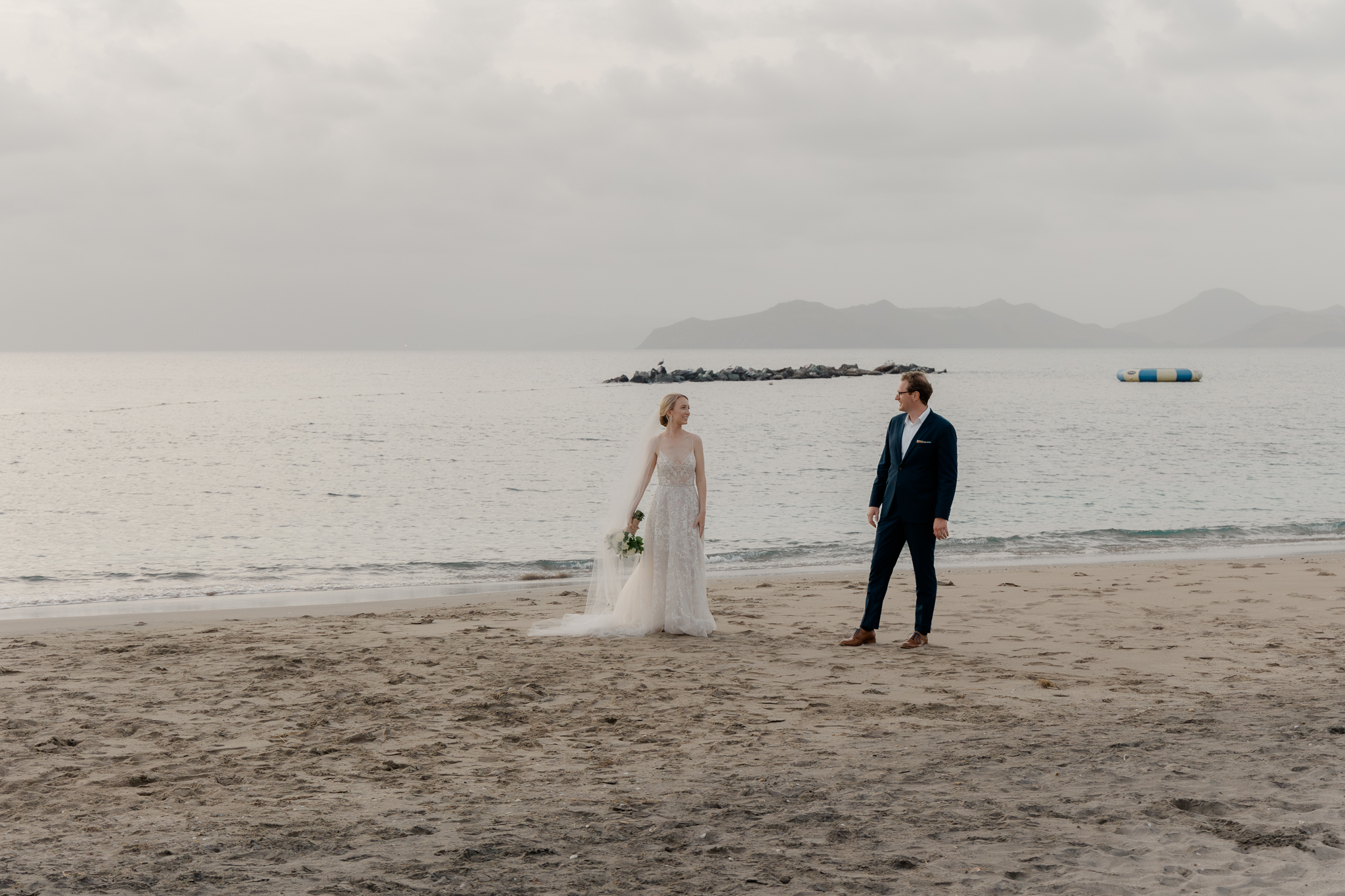 Destination wedding on the beach at the Four Seasons Nevis.