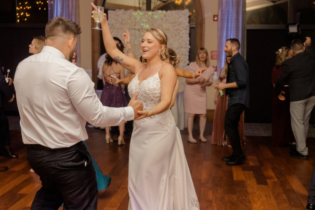 The bride and groom dancing at their Naples Florida country club wedding