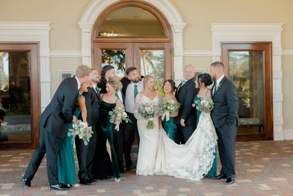 green bridesmaid dresses for a classic florida wedding