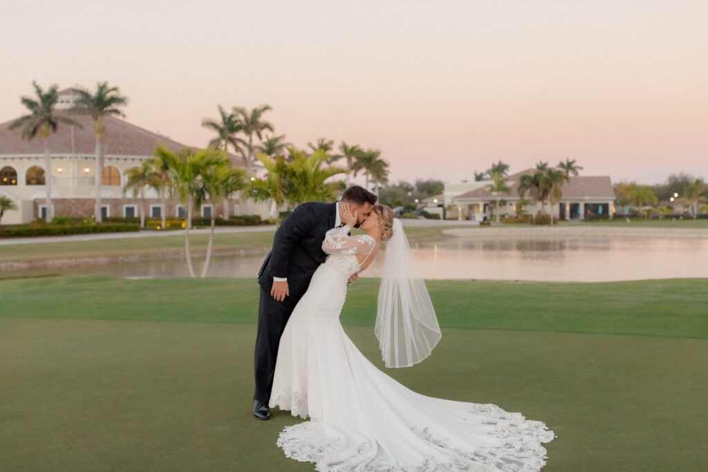 sunset wedding in south west florida