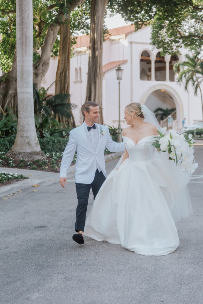 bride and groom at a south florida beach wedding