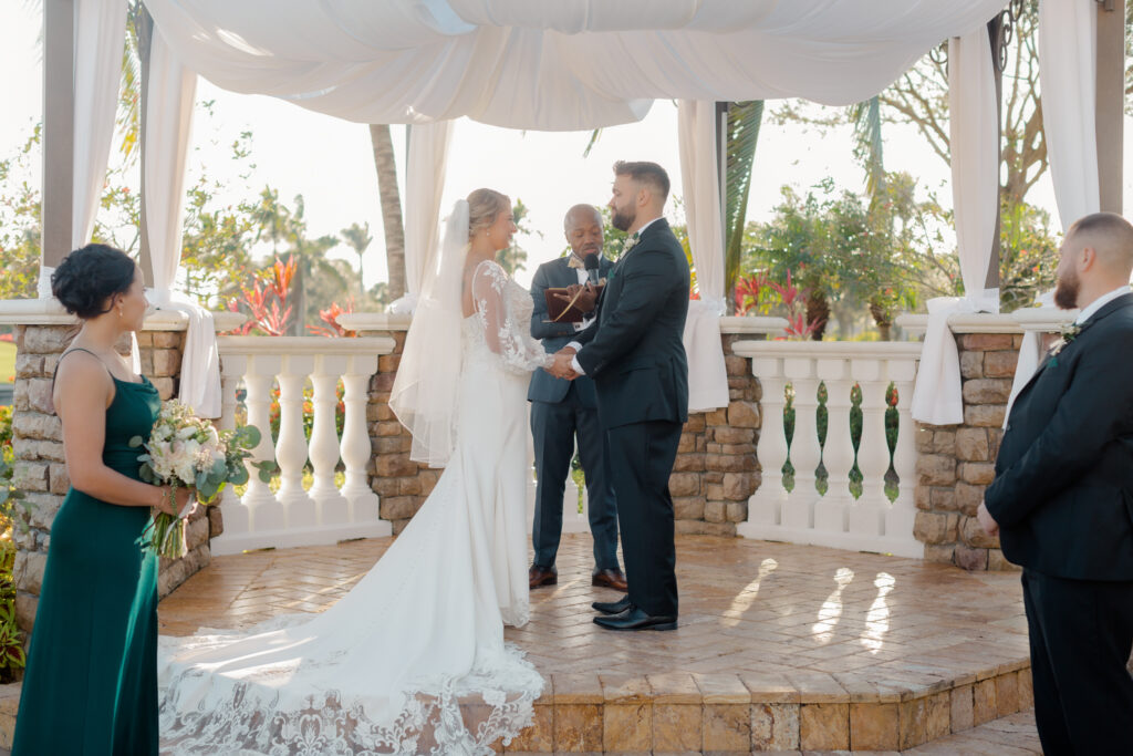 Wedding ceremony at Heritage Bay Country Club wedding in Naples, Florida