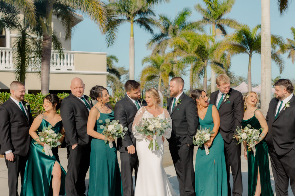 wedding party at a florida country club in Naples FL