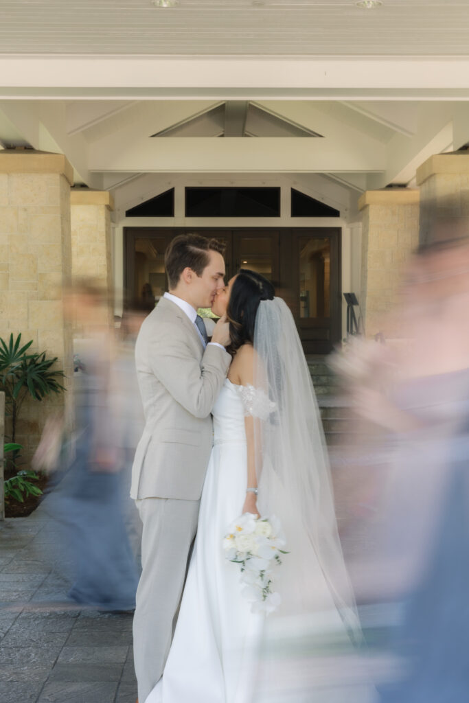 Modern wedding party photos at Bonita Bay Club.